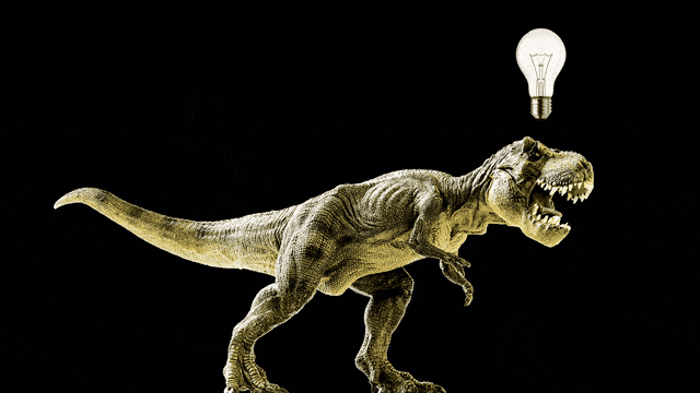 dinosaur t rex trex tyrannosaurus rex brain head smart chimp