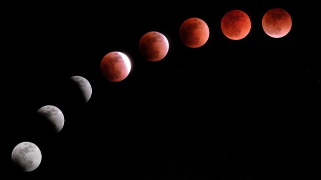 deep red blood moon lunar eclipse longest century phases space bad good luck astrology