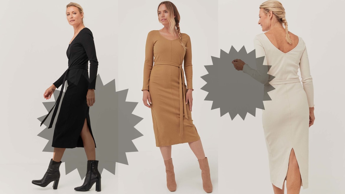 Pact’s Sophisticated, Sustainably-made Jazz Dress Is the Only One You’ll Need