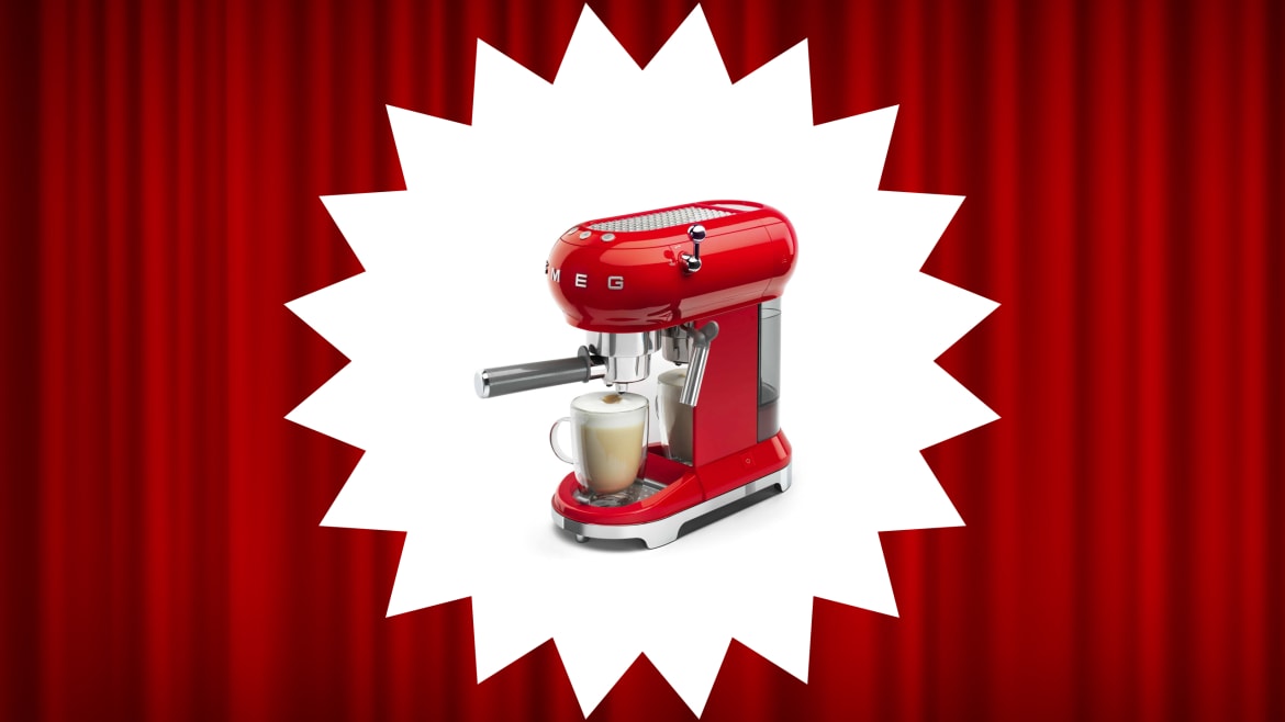 If Red’s Your Favorite Color, You’ll Love This Sleek Espresso and Coffee Maker