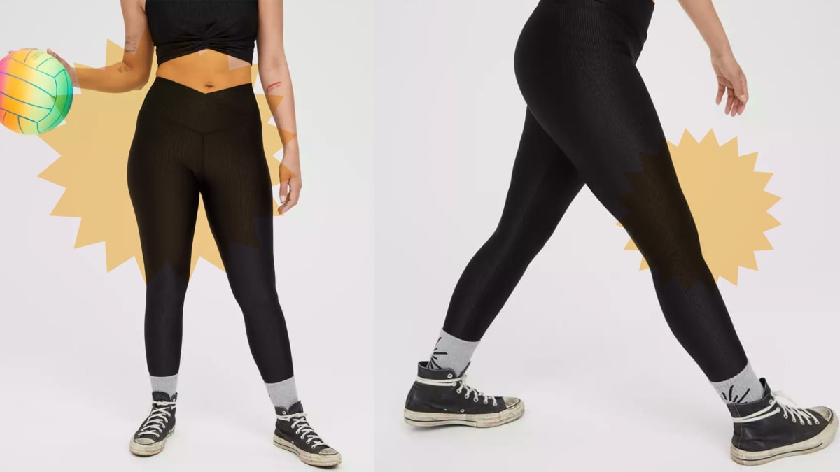 These Aerie Crossover Leggings dupes are equally flattering and stylish