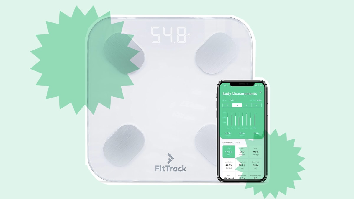 Smart Scale-Fittrack Dara Smart Body BMI Digital Scale -White