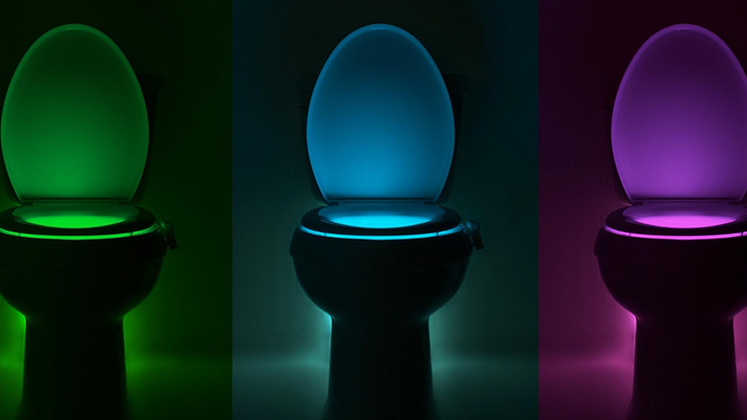 Glow Up Your Bathroom With This Bowl-Cleaning LED Neon Toilet