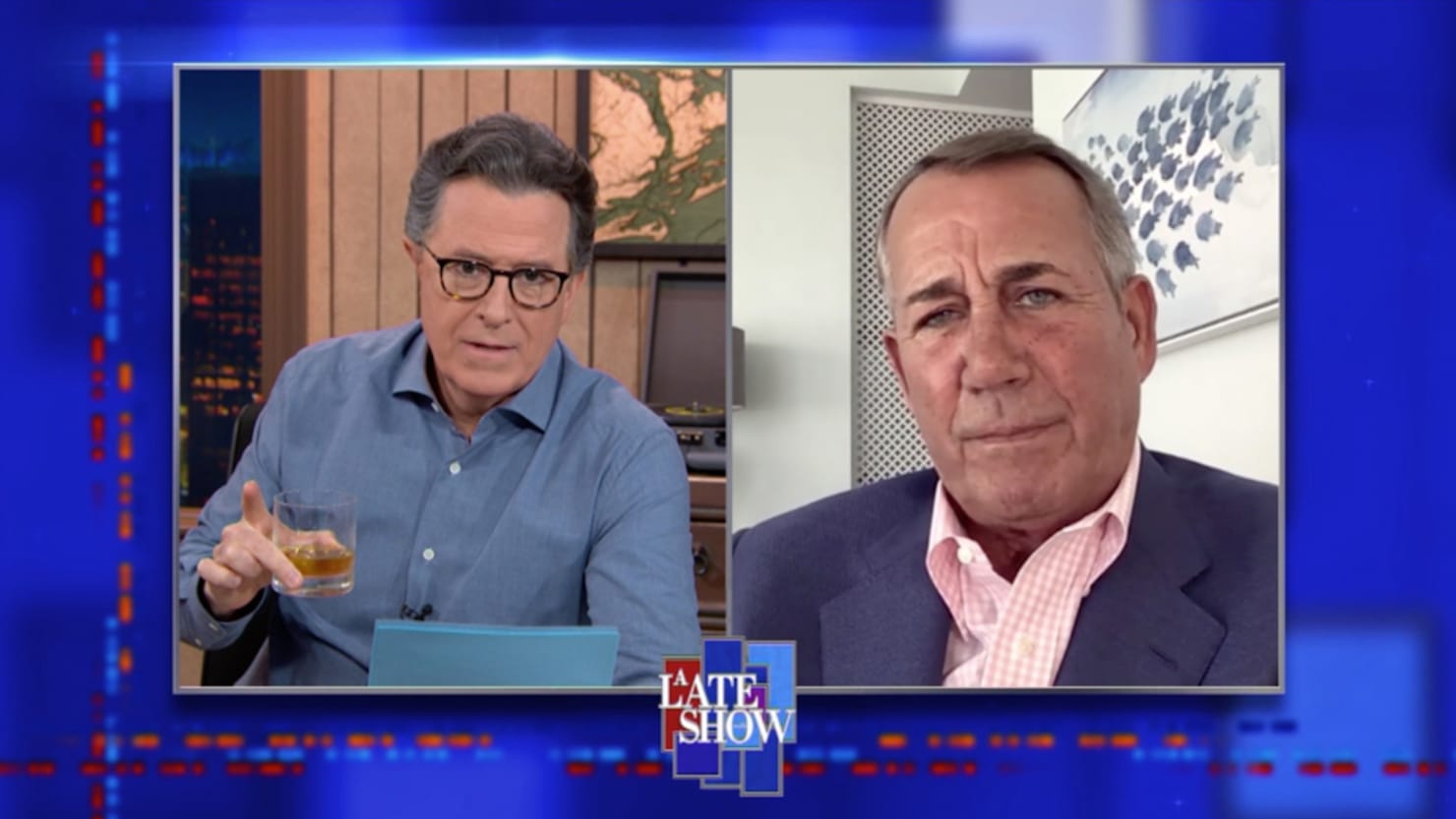 Stephen Colbert confronts John Boehner for accusing ‘Both Sides’