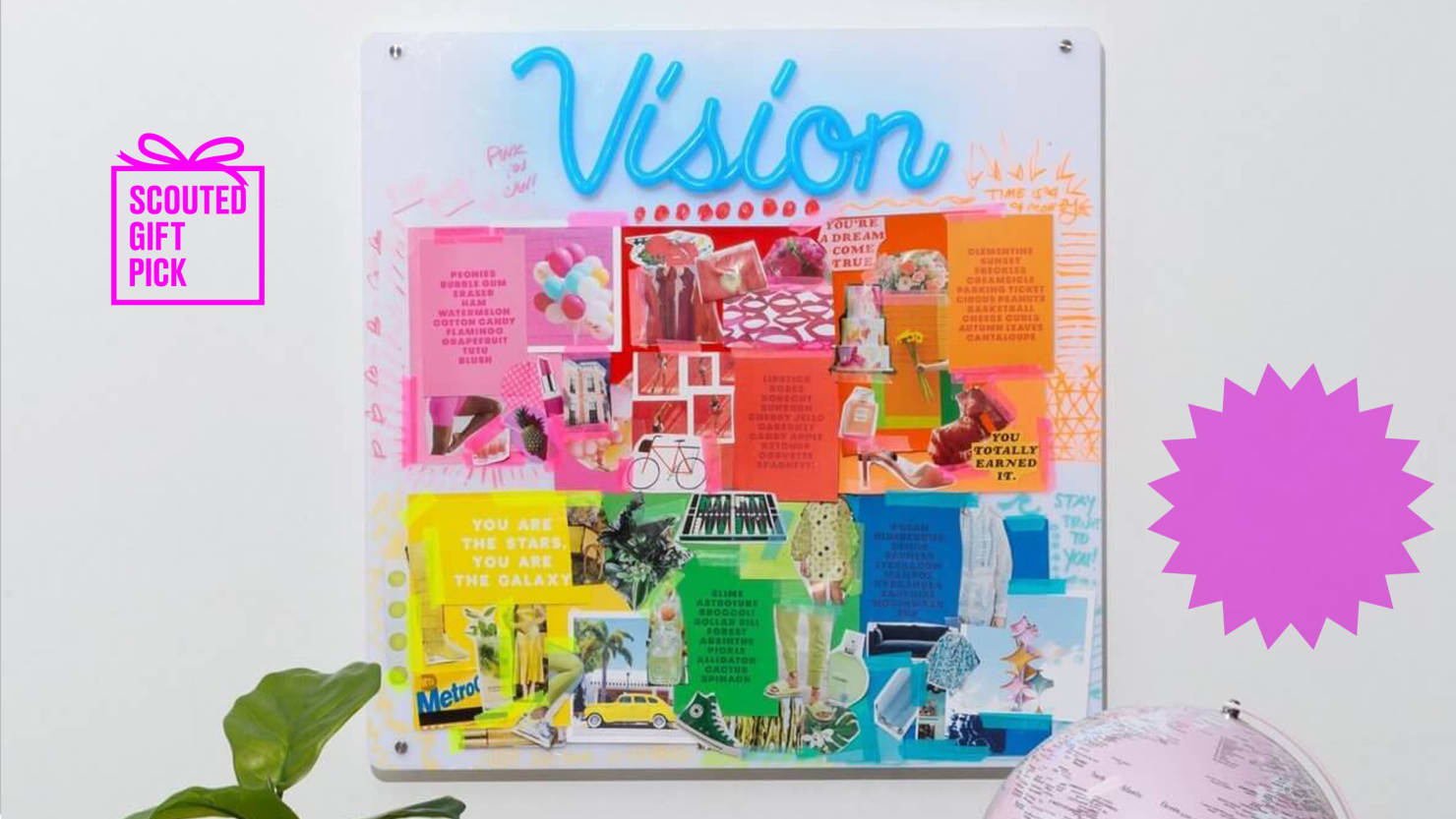 Neon Light Vision Board