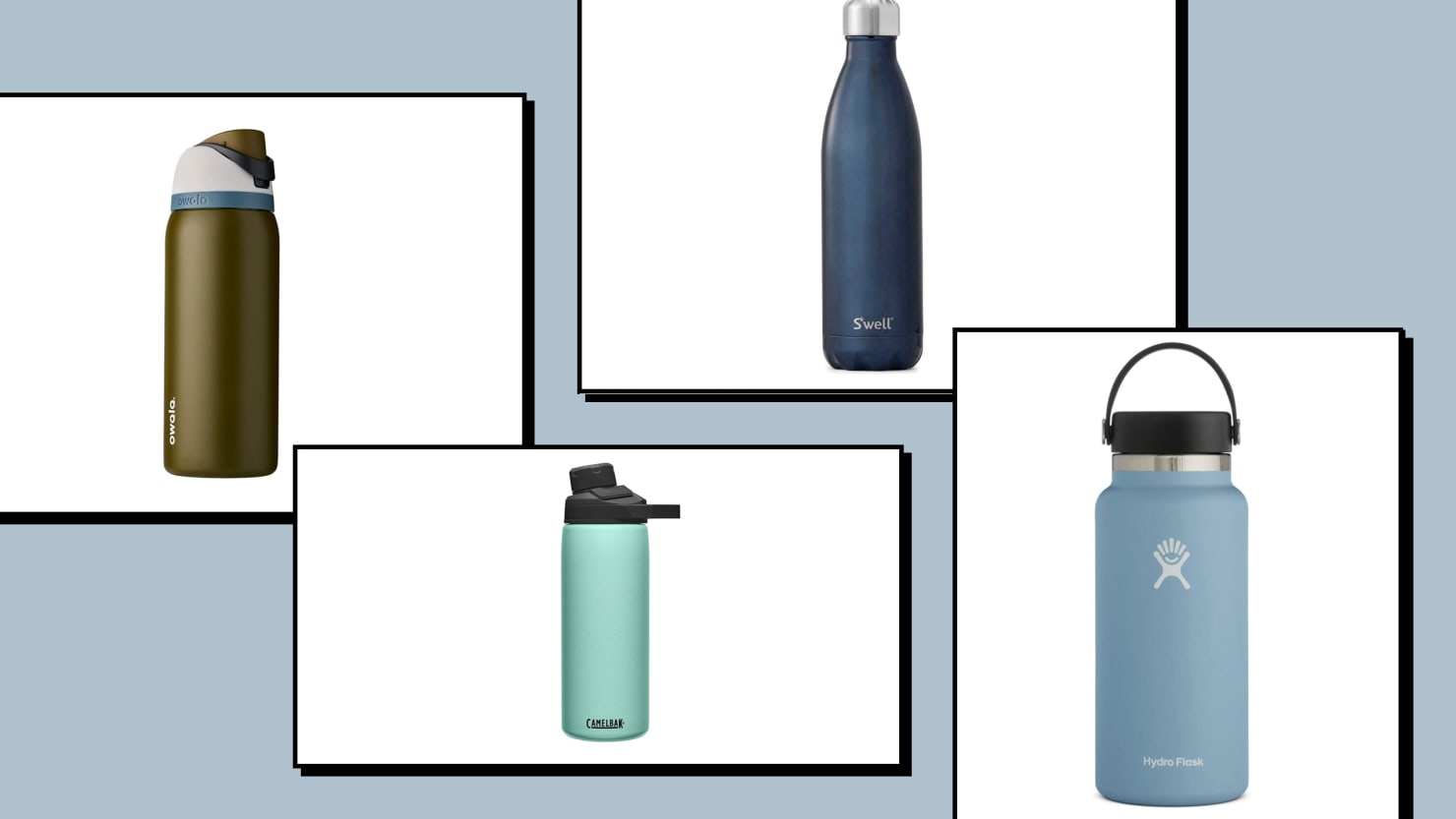 Owala FreeSip Stainless Steel Water Bottle / 32oz / Color: Heatwave