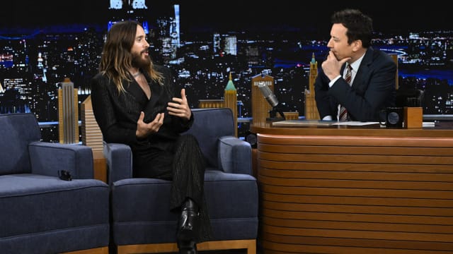 Jared Leto and Jimmy Fallon on Tonight Show