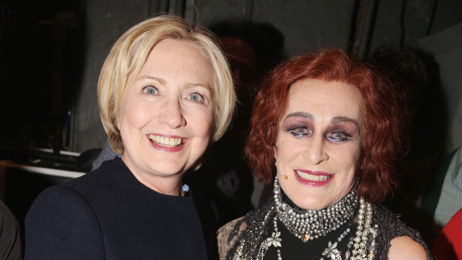 Hillary Clinton and Patti LuPone