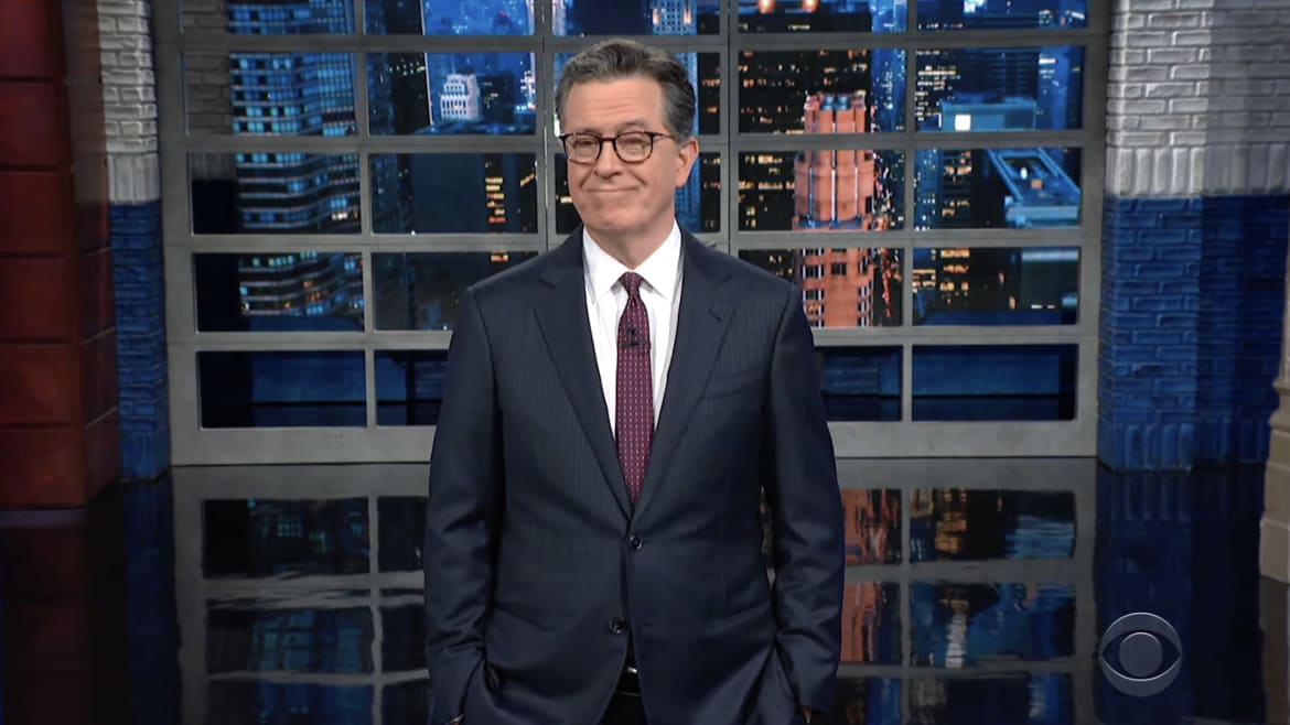 Stephen Colbert Drags Tucker Carlson for Sucking Up to Trump