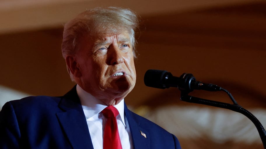 Donald Trump announces that he will run again for president at Mar-a-Lago on Nov. 15, 2022.