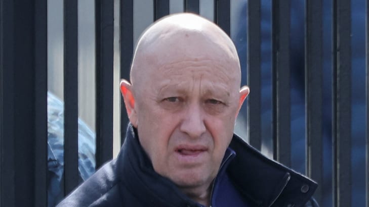 Yevgeny Prigozhin at a funeral before he died