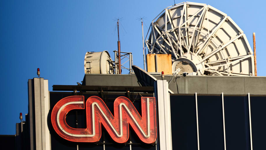 Photo of the CNN logo.