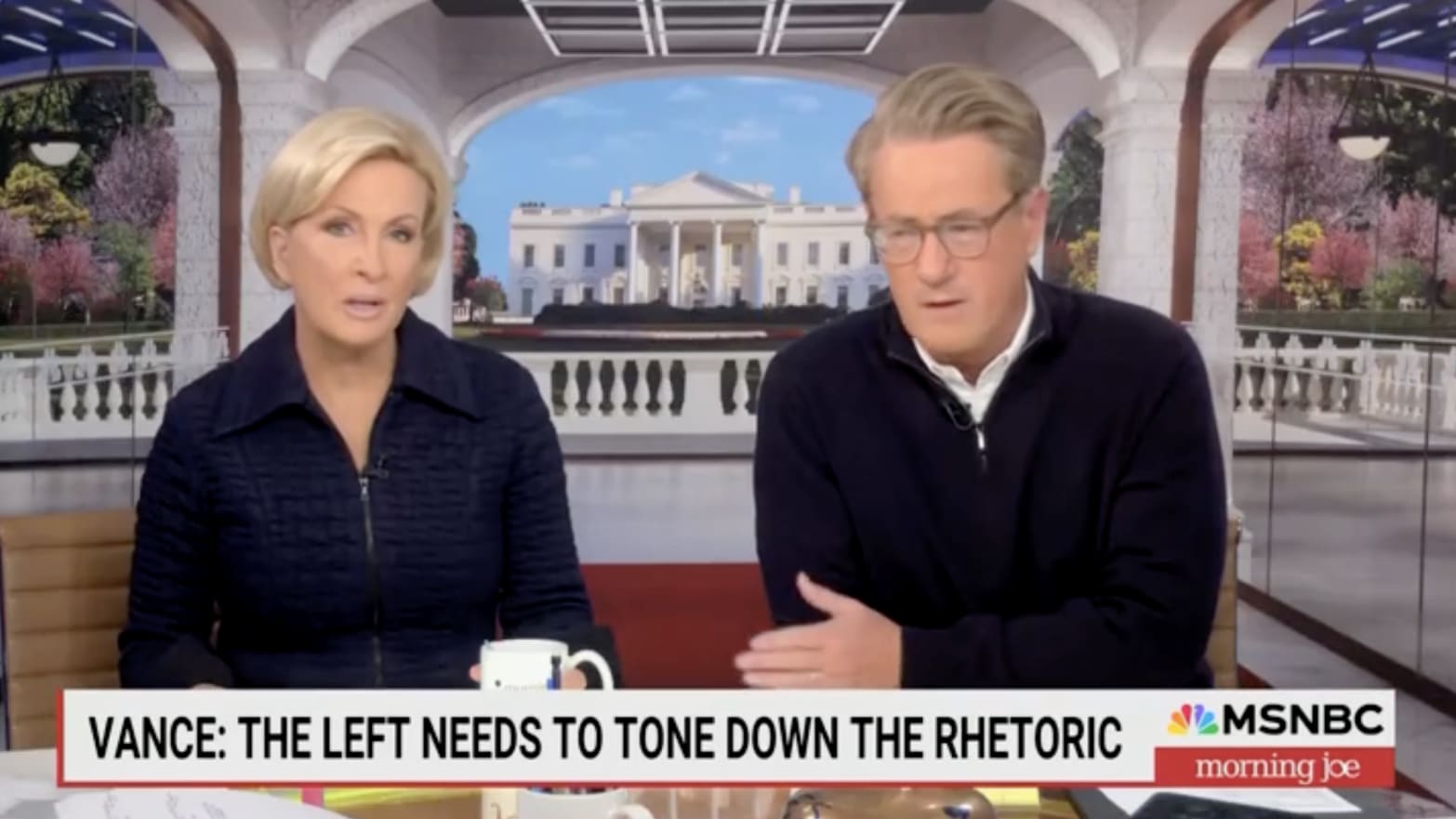 MSNBC host Joe Scarborough slammed Republican vice presidential candidate JD Vance’s remarks that Democrats need to “tone down” their rhetoric” as “gaslighting of the first order.”