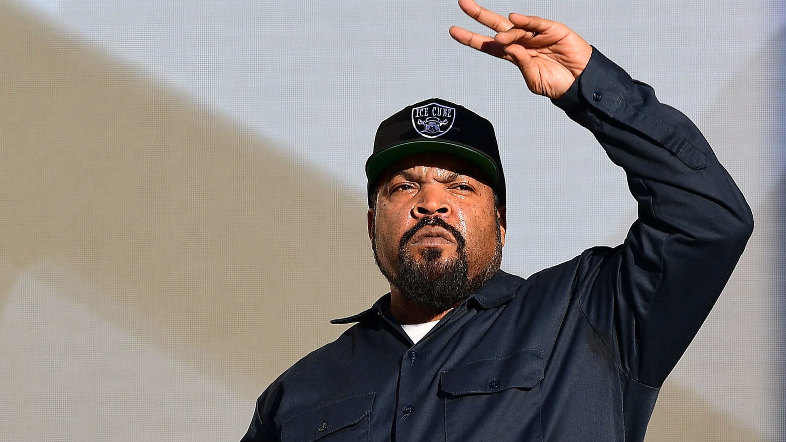 Ice Cube performs at Los Angeles Memorial Coliseum