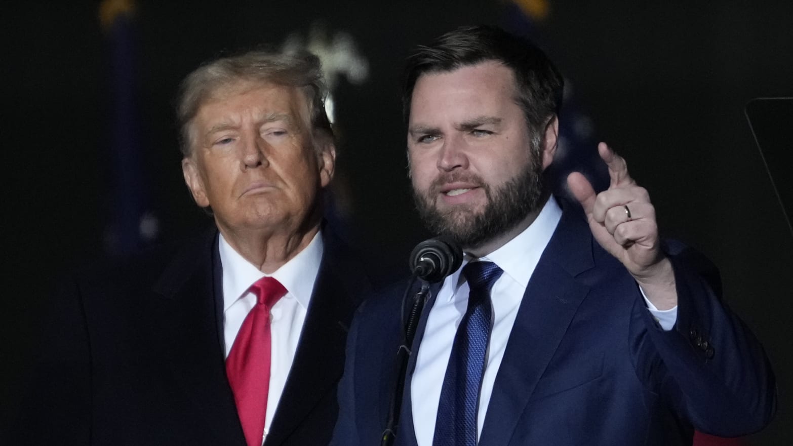 Former U.S. President Donald Trump and Senator JD Vance