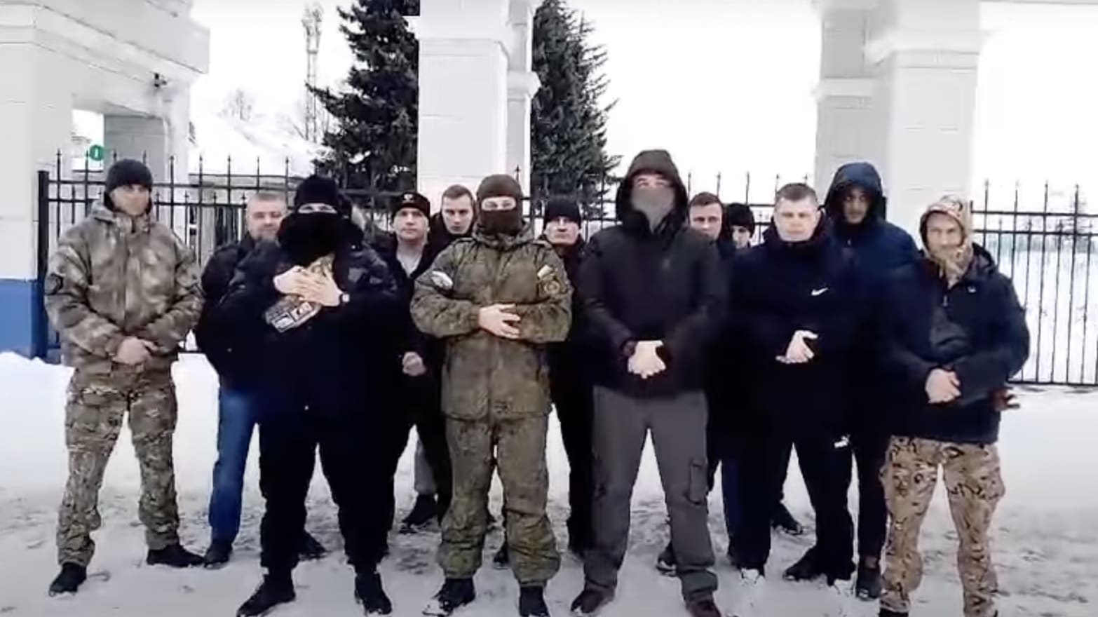 A group of men identifying themselves as volunteers in the Storm Z unit complain to Vladimir Putin that they were stiffed on pay. 