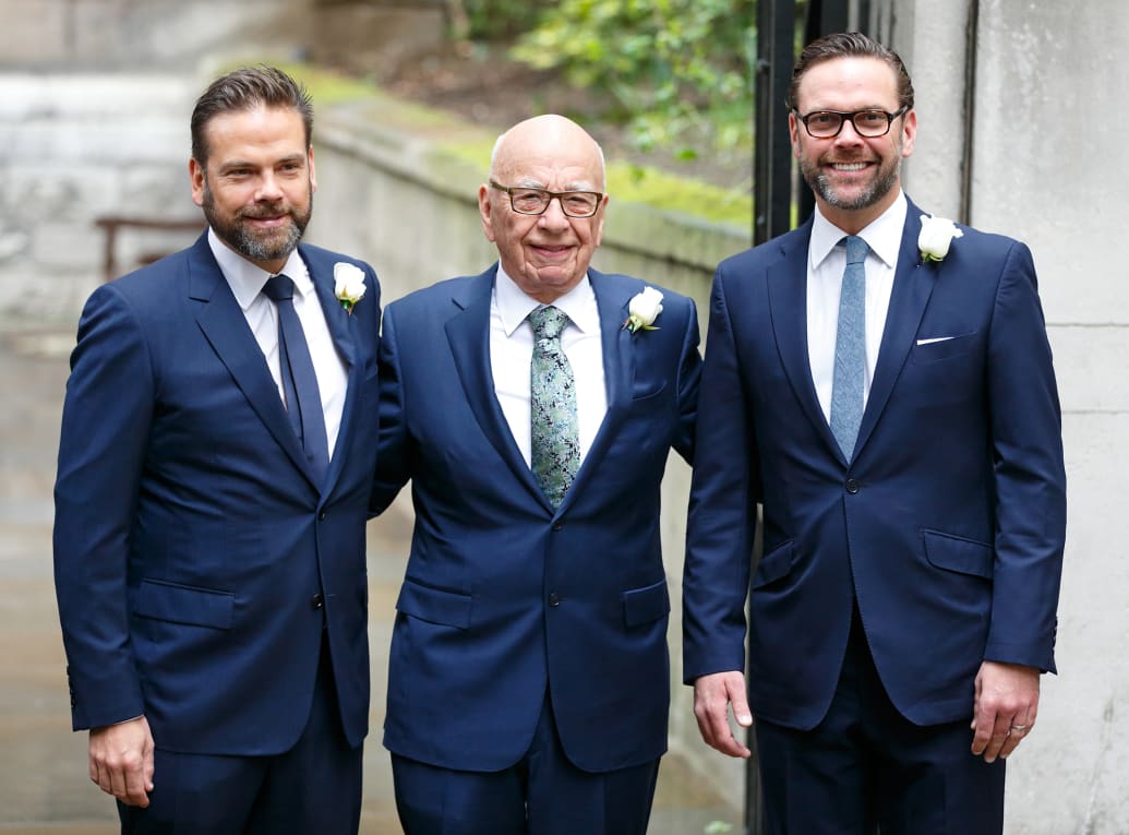 Rupert Murdoch, Lachlan Murdoch, and James Murdoch.