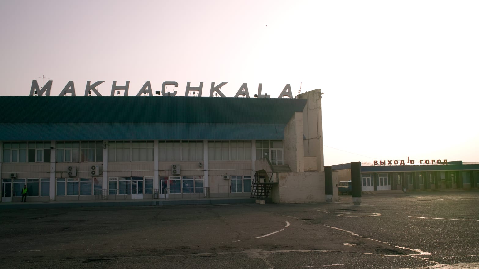 A photo of Makhachkala airport in Russia.