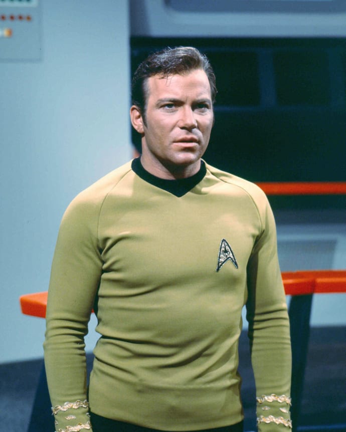 Fotograma de la película de William Shatner como James T. Kirk en Star Trek