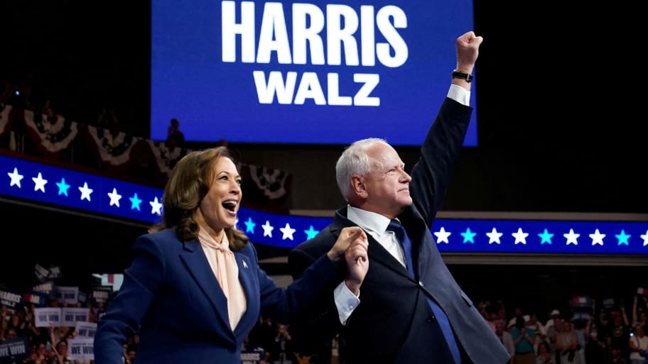 Vice President Kamala Harris and Gov. Tim Walz (D-MN)