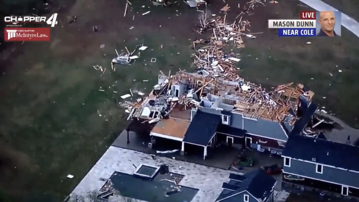Tornado Forms Terrifying ‘Debris Ball’ After Flattening Oklahoma Town