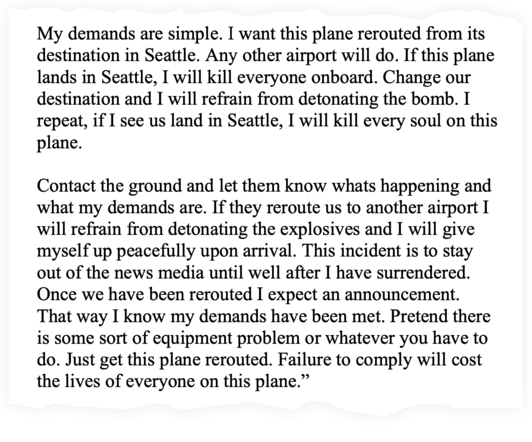 Seattle-Bound Alaska Airlines Flight Thrown Into Chaos by Chilling Handwritten Note