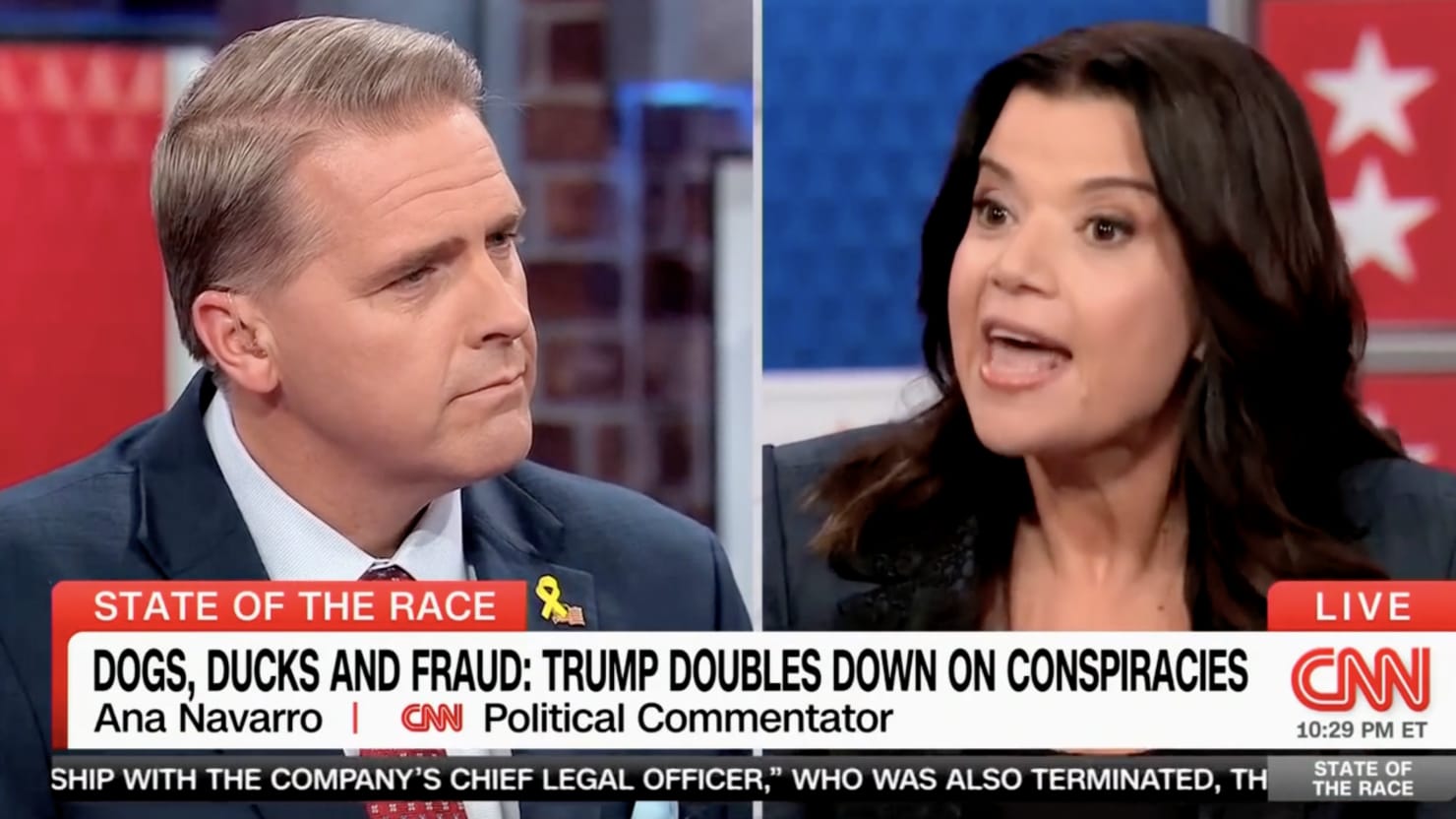 Republican strategist Scott Jennings remains silent on CNN when asked about Trump’s conspiracy