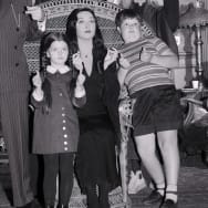 The cast of The Addams Family in an episode titled "Uncle Fester's Toupee" which aired April 30, 1965.