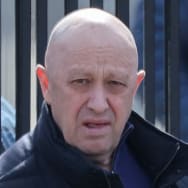 Yevgeny Prigozhin at a funeral before he died