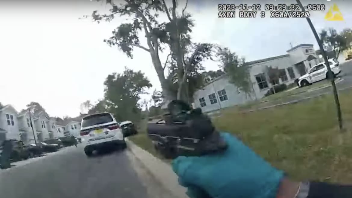 Bizarre Footage Shows Cop Open Fire After Mistaking Acorn for Gunshot