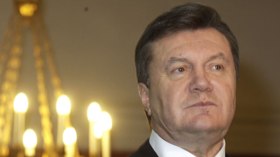 Viktor Yanukovych in Riga on Dec. 15, 2010. 