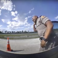 New dash camera footage shows the explosive moment when former Rep. Madison Cawthorn (R-NC) allegedly slammed into the parked car of a Florida State Trooper on Monday.
