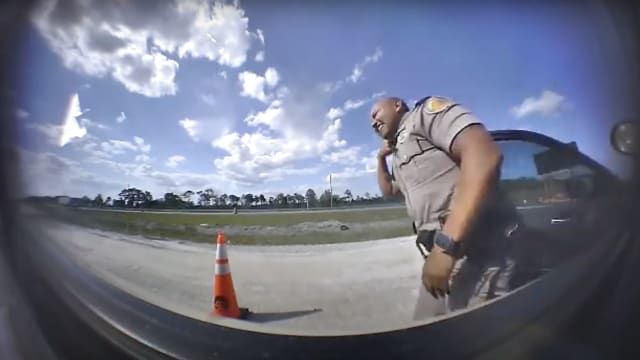 New dash camera footage shows the explosive moment when former Rep. Madison Cawthorn (R-NC) allegedly slammed into the parked car of a Florida State Trooper on Monday.