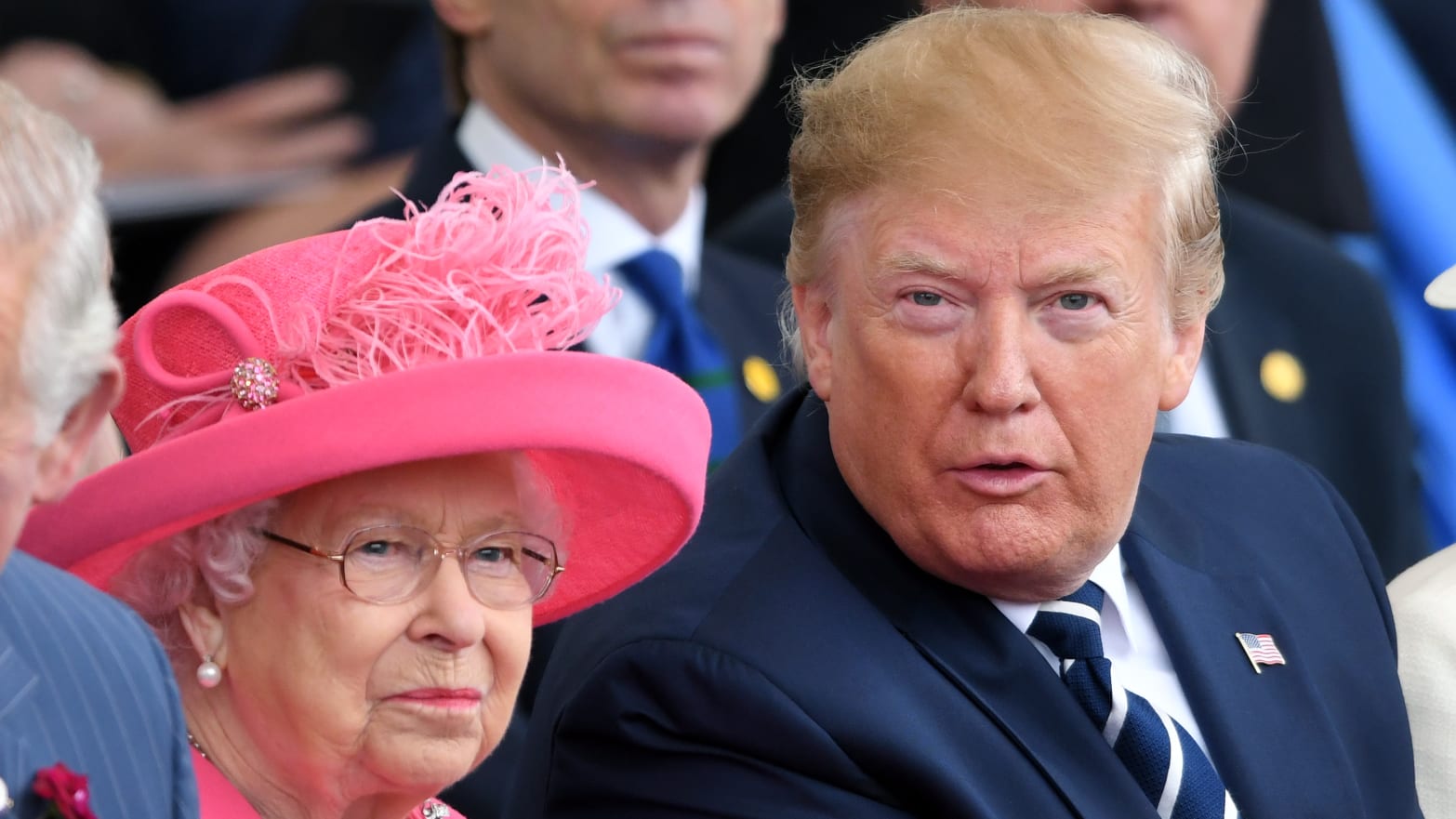 Queen Elizabeth II and US President Donald Trump  June 05, 2019 in Portsmouth, England. 