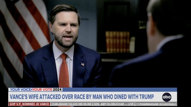 Sen. JD Vance in an interview with ABC News.