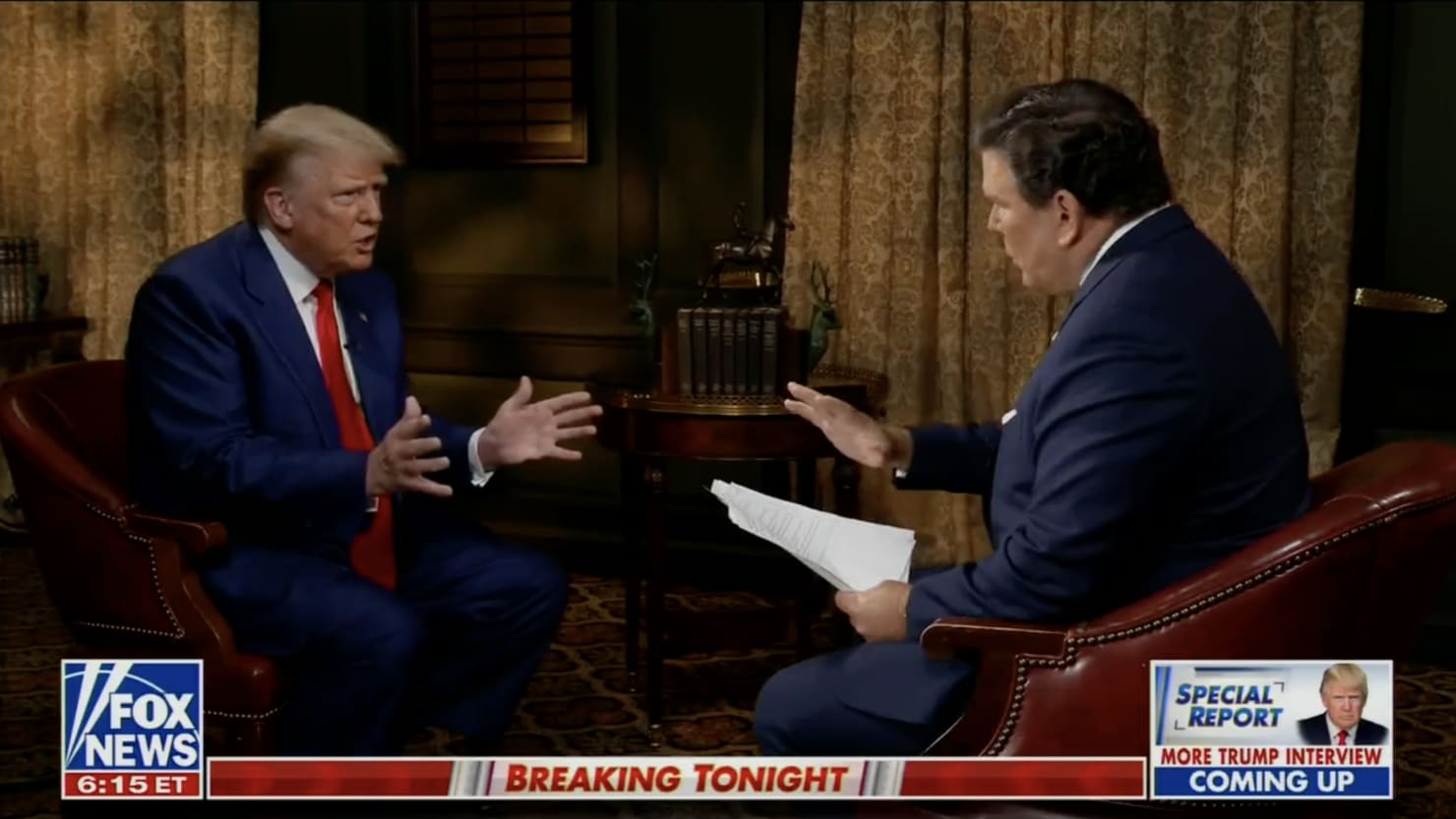 Trump, Fox News Anchor Bret Baier Clash in Heated Interview