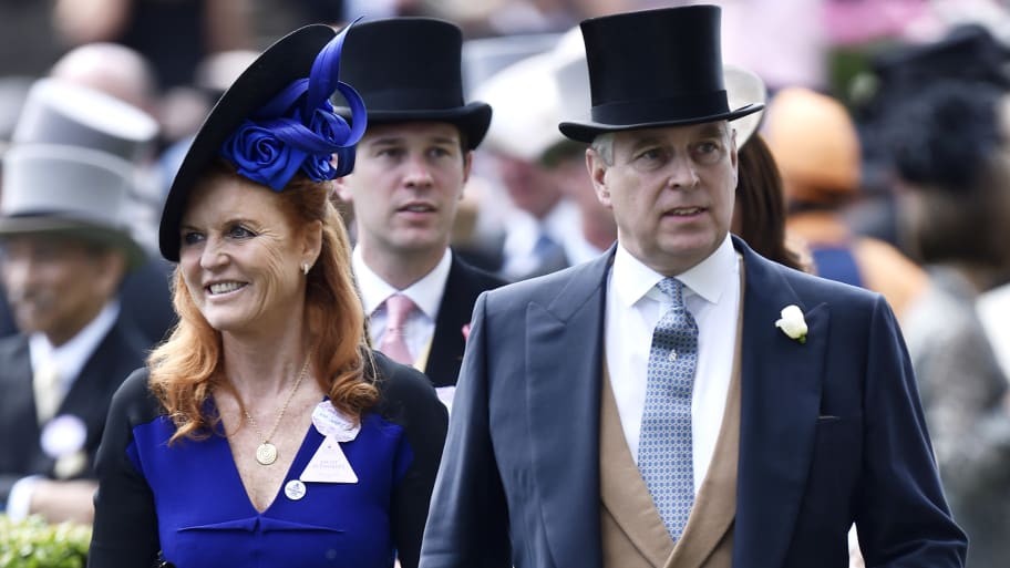 Sarah Ferguson and Prince Andrew at Royal Ascot, 2015.
