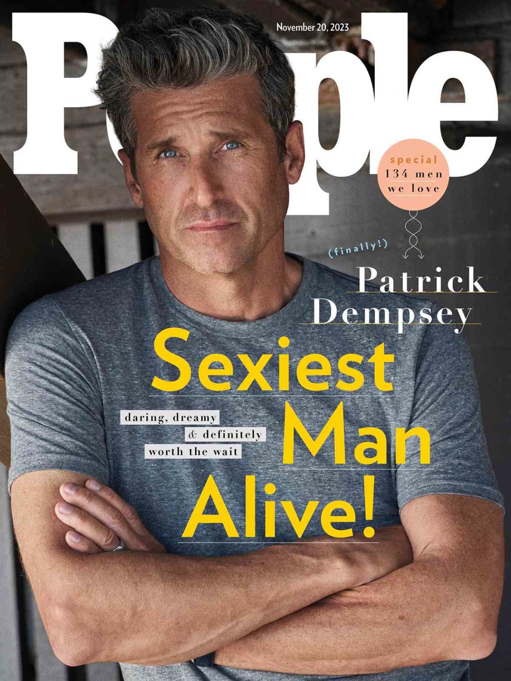 People Magazine cover featuring Patrick Dempsey with Headline "Sexiest Man Alive"