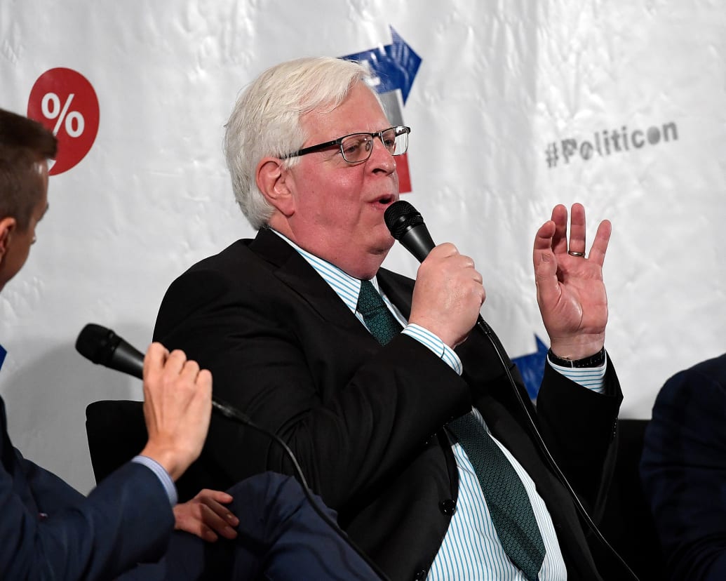 Dennis Prager speaks at the 'Now What, Republicans?' panel in 2017.