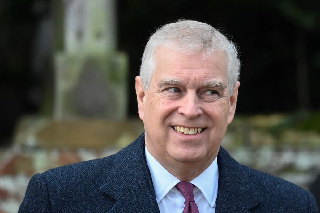 Prince Andrew attends the Royal Family's Christmas Day service at St. Mary Magdalene's church, eastern England, Britain December 25, 2022.