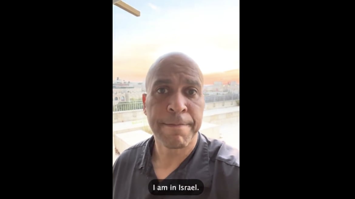 Cory Booker Hid in Hotel Stairwell ‘Bomb Shelter’ as Israel Was Attacked