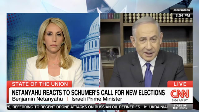 Israeli Prime Minister Benjamin Netanyahu defends his government on CNN.