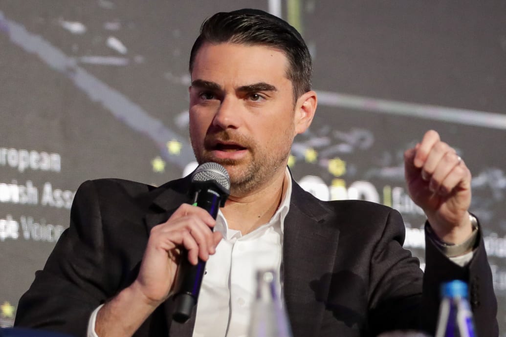 Ben Shapiro speaks during the Conference European Jewish Association at DoubleTree by Hilton in Krakow. 