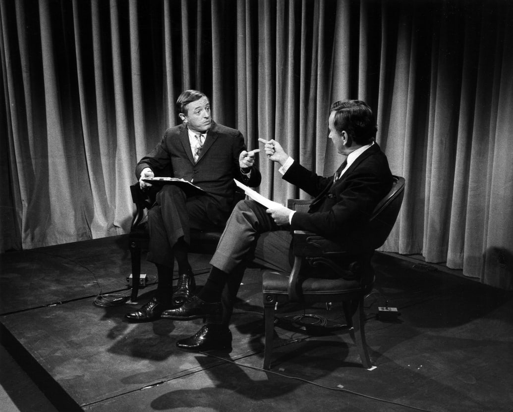 William Buckley and Gore Vidal debate in 1968.