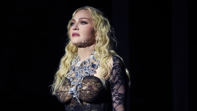 Madonna performs during The Celebration Tour at The O2 Arena