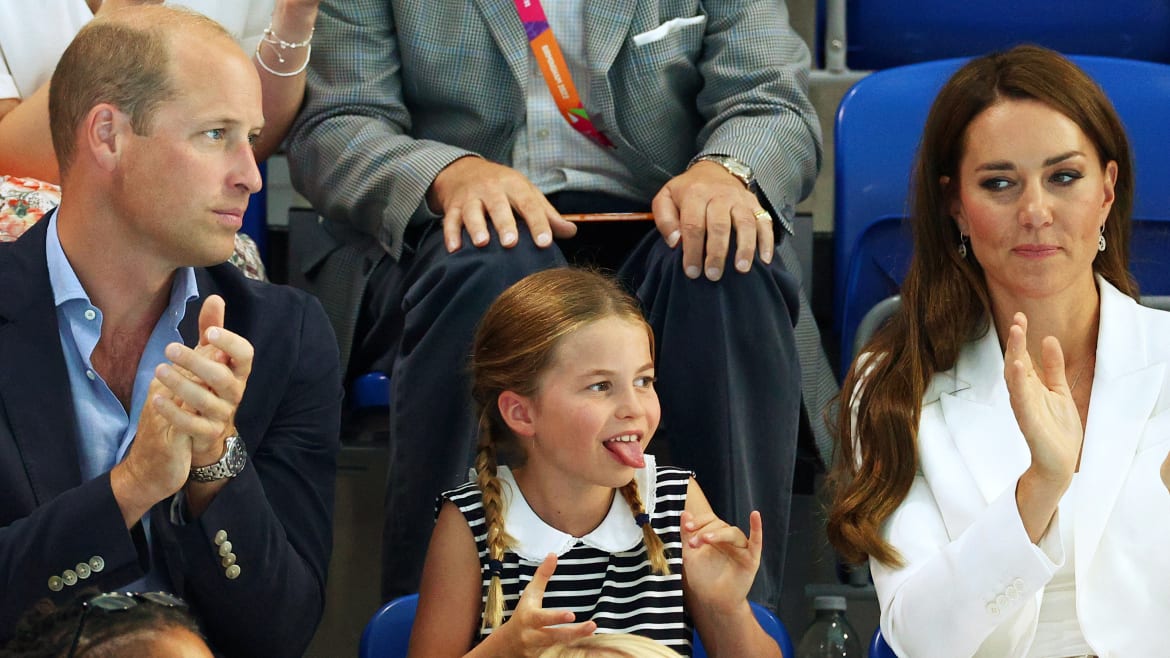 It’s Princess Charlotte’s Turn to Pull Funny Faces at the Stadium (But Louis Still Wears The Crown)