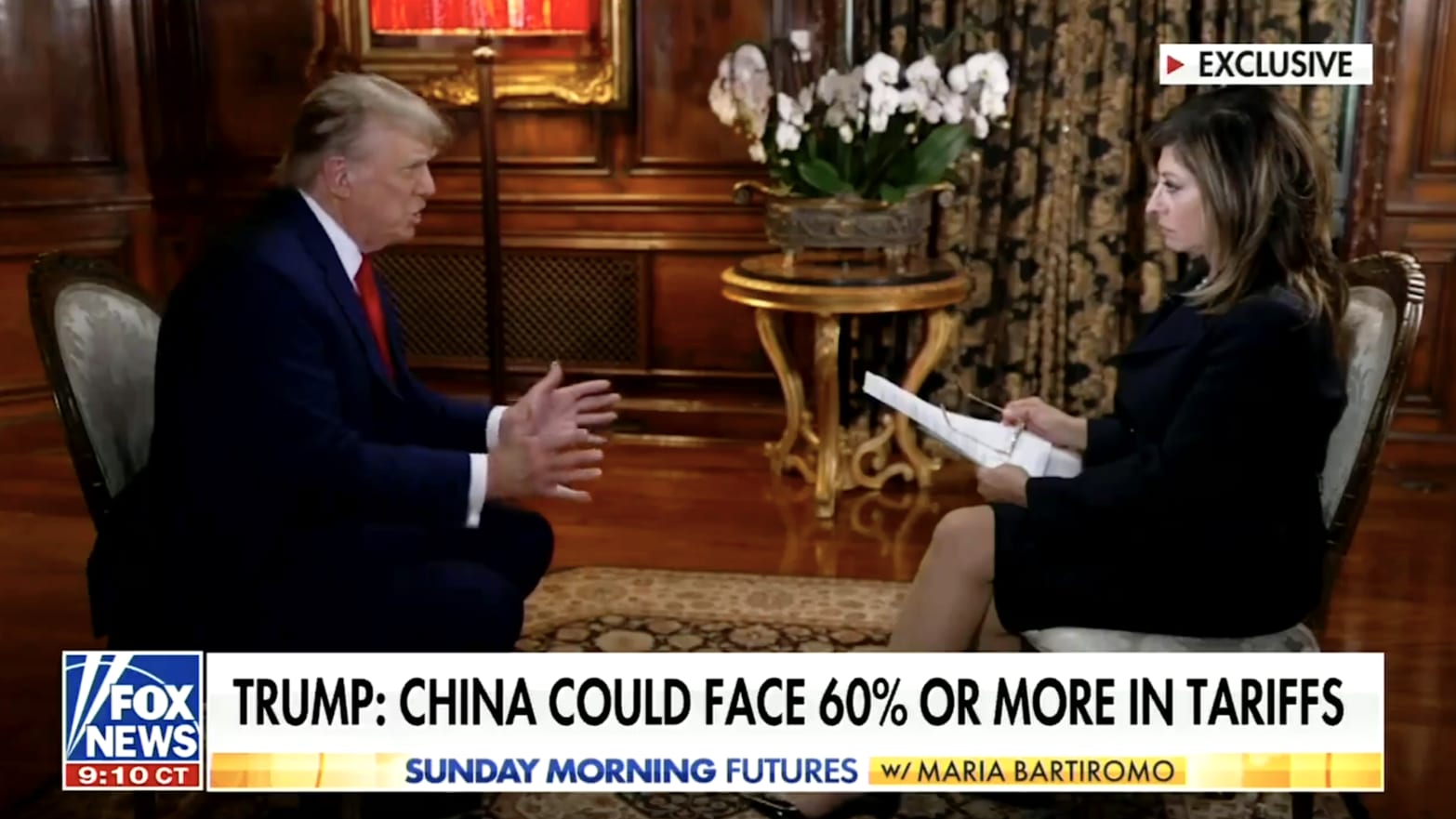 Donald Trump on Fox News with Maria Bartiromo