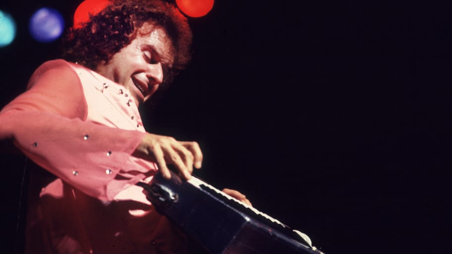 American Rock and Pop musician Gary Wright performs onstage at the Auditorium Theater, Chicago, Illinois, March 16, 1977. 