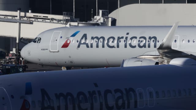 American Airlines planes are seen at Miami International Airport in Miami, United States on May 9, 2024.