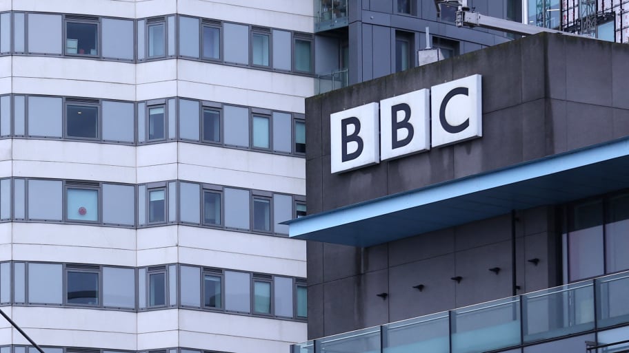 General view of the BBC Television studios at Media City in Salford, Britain, March 13, 2023.